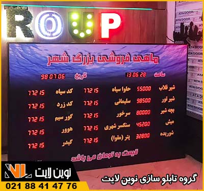 انواع تابلو منو دیجیتال برای کسب و کارها